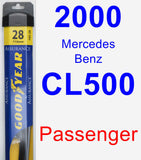 Passenger Wiper Blade for 2000 Mercedes-Benz CL500 - Assurance