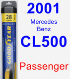 Passenger Wiper Blade for 2001 Mercedes-Benz CL500 - Assurance