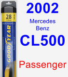 Passenger Wiper Blade for 2002 Mercedes-Benz CL500 - Assurance