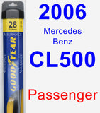 Passenger Wiper Blade for 2006 Mercedes-Benz CL500 - Assurance