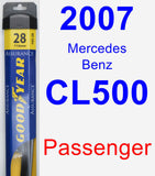 Passenger Wiper Blade for 2007 Mercedes-Benz CL500 - Assurance