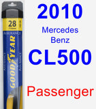 Passenger Wiper Blade for 2010 Mercedes-Benz CL500 - Assurance