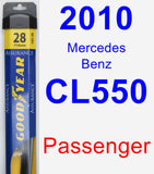 Passenger Wiper Blade for 2010 Mercedes-Benz CL550 - Assurance