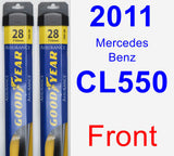 Front Wiper Blade Pack for 2011 Mercedes-Benz CL550 - Assurance