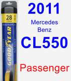 Passenger Wiper Blade for 2011 Mercedes-Benz CL550 - Assurance