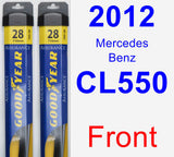 Front Wiper Blade Pack for 2012 Mercedes-Benz CL550 - Assurance