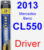 Driver Wiper Blade for 2013 Mercedes-Benz CL550 - Assurance
