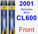 Front Wiper Blade Pack for 2001 Mercedes-Benz CL600 - Assurance