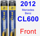 Front Wiper Blade Pack for 2012 Mercedes-Benz CL600 - Assurance