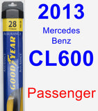 Passenger Wiper Blade for 2013 Mercedes-Benz CL600 - Assurance