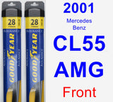 Front Wiper Blade Pack for 2001 Mercedes-Benz CL55 AMG - Assurance