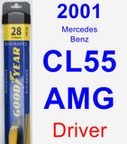 Driver Wiper Blade for 2001 Mercedes-Benz CL55 AMG - Assurance