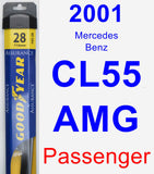 Passenger Wiper Blade for 2001 Mercedes-Benz CL55 AMG - Assurance