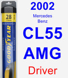 Driver Wiper Blade for 2002 Mercedes-Benz CL55 AMG - Assurance