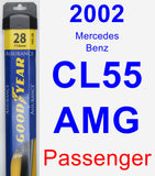 Passenger Wiper Blade for 2002 Mercedes-Benz CL55 AMG - Assurance