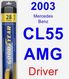 Driver Wiper Blade for 2003 Mercedes-Benz CL55 AMG - Assurance