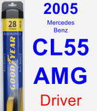 Driver Wiper Blade for 2005 Mercedes-Benz CL55 AMG - Assurance