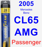 Passenger Wiper Blade for 2005 Mercedes-Benz CL65 AMG - Assurance