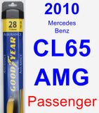 Passenger Wiper Blade for 2010 Mercedes-Benz CL65 AMG - Assurance