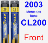 Front Wiper Blade Pack for 2003 Mercedes-Benz CL200 - Assurance