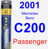 Passenger Wiper Blade for 2001 Mercedes-Benz C200 - Assurance