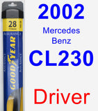 Driver Wiper Blade for 2002 Mercedes-Benz CL230 - Assurance