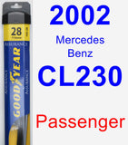 Passenger Wiper Blade for 2002 Mercedes-Benz CL230 - Assurance