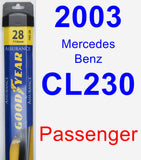 Passenger Wiper Blade for 2003 Mercedes-Benz CL230 - Assurance