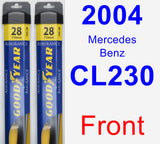 Front Wiper Blade Pack for 2004 Mercedes-Benz CL230 - Assurance