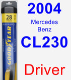 Driver Wiper Blade for 2004 Mercedes-Benz CL230 - Assurance