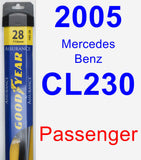 Passenger Wiper Blade for 2005 Mercedes-Benz CL230 - Assurance