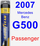 Passenger Wiper Blade for 2007 Mercedes-Benz G500 - Assurance