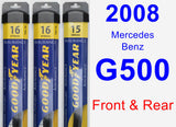 Front & Rear Wiper Blade Pack for 2008 Mercedes-Benz G500 - Assurance