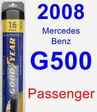 Passenger Wiper Blade for 2008 Mercedes-Benz G500 - Assurance