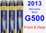 Front & Rear Wiper Blade Pack for 2013 Mercedes-Benz G500 - Assurance