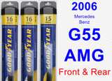 Front & Rear Wiper Blade Pack for 2006 Mercedes-Benz G55 AMG - Assurance