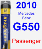 Passenger Wiper Blade for 2010 Mercedes-Benz G550 - Assurance