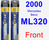 Front Wiper Blade Pack for 2000 Mercedes-Benz ML320 - Assurance