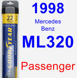 Passenger Wiper Blade for 1998 Mercedes-Benz ML320 - Assurance