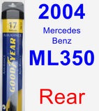 Rear Wiper Blade for 2004 Mercedes-Benz ML350 - Assurance