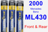 Front & Rear Wiper Blade Pack for 2000 Mercedes-Benz ML430 - Assurance