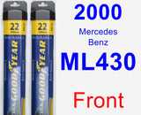 Front Wiper Blade Pack for 2000 Mercedes-Benz ML430 - Assurance