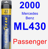 Passenger Wiper Blade for 2000 Mercedes-Benz ML430 - Assurance