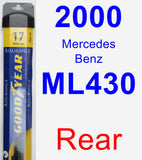 Rear Wiper Blade for 2000 Mercedes-Benz ML430 - Assurance