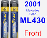 Front Wiper Blade Pack for 2001 Mercedes-Benz ML430 - Assurance