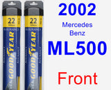 Front Wiper Blade Pack for 2002 Mercedes-Benz ML500 - Assurance