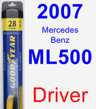 Driver Wiper Blade for 2007 Mercedes-Benz ML500 - Assurance