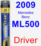 Driver Wiper Blade for 2009 Mercedes-Benz ML500 - Assurance