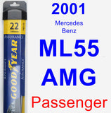 Passenger Wiper Blade for 2001 Mercedes-Benz ML55 AMG - Assurance