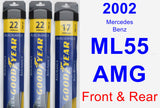 Front & Rear Wiper Blade Pack for 2002 Mercedes-Benz ML55 AMG - Assurance